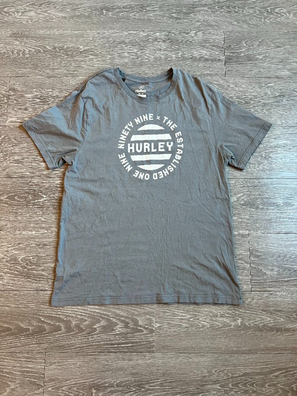 Hurley "Established 1999" T-Shirt, Gray, Large